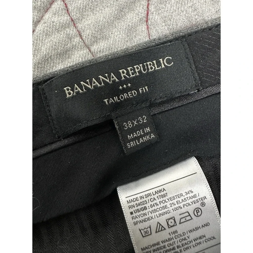 Banana Republic Tailored‎ Fit Glen Plaid Dress Suit Trouser / Men's 38x32